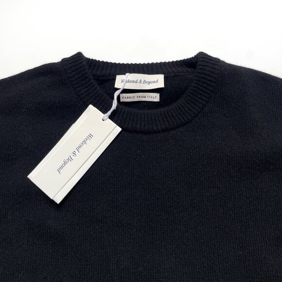 Weekend & Beyond Cura Italian Cashmere Wool Sweater Black Size XS Small NEW NWT - Picture 5 of 11